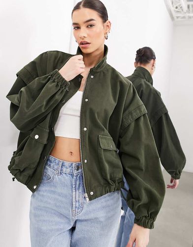 Bomber avec col - Kaki clair - Asos Edition - Modalova