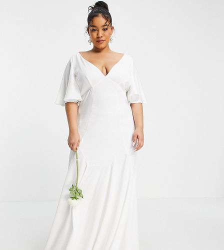 Curve - Serenity - Robe de mariée en satin à manches évasées - ASOS EDITION - Modalova