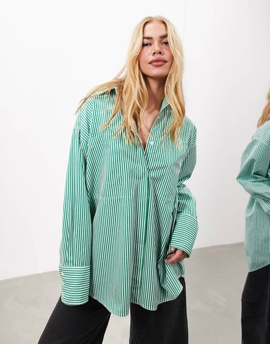 Chemise oversize en coton à rayures - Vert - Asos Edition - Modalova