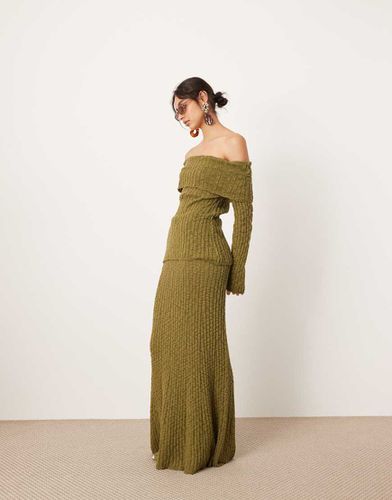 Jupe longue d'ensemble en maille - Vert - Asos Edition - Modalova