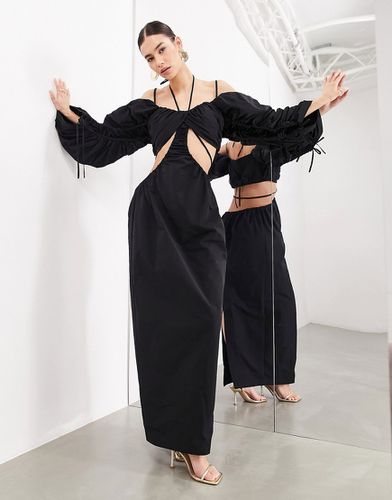 Robe longue oversize structurée à encolure bardot et manches bouffantes - Asos Edition - Modalova