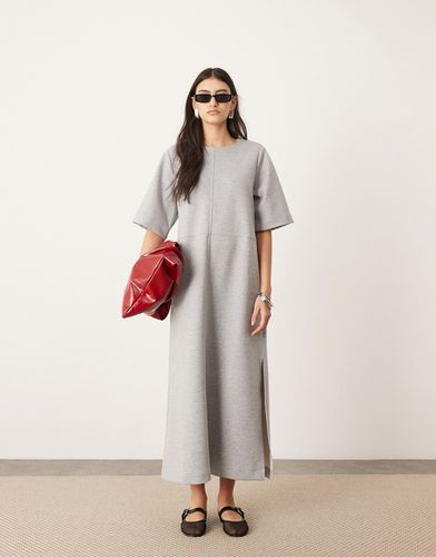 Robe longueur mollet coupe carrée en jersey épais à surpiqûres - Asos Edition - Modalova