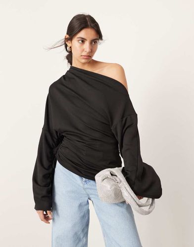 Top en jersey à épaules dénudées et détail froncé aux épaules - Asos Edition - Modalova