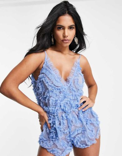 Combishort en dentelle 3D - Asos Luxe - Modalova