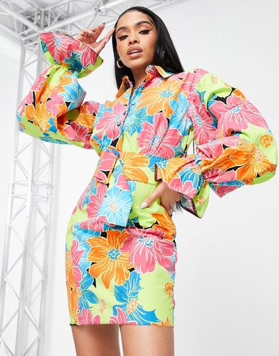 Robe chemise en coton à fleurs colorées - Asos Luxe - Modalova