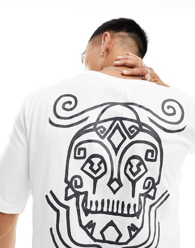T-shirt manches courtes avec imprimé tête de mort au dos - Bolongaro Trevor - Modalova