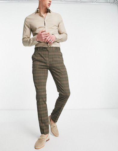 Pantalon de costume à carreaux - Marron - Bolongaro Trevor - Modalova