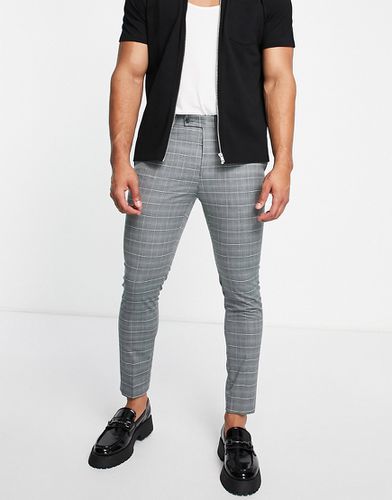 Pantalon de costume super skinny à carreaux - Gris - Bolongaro Trevor - Modalova