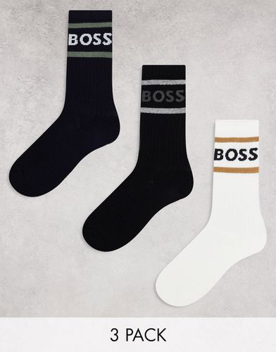 BOSS - Bodywear - Lot de 3 paires de chaussettes côtelées - Boss Bodywear - Modalova