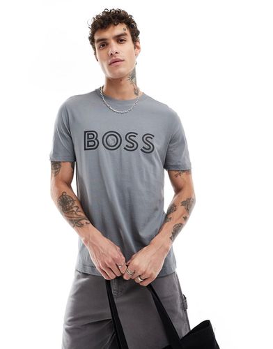 BOSS Grey - Tee 1 - T-shirt à logo noir - Boss Green - Modalova