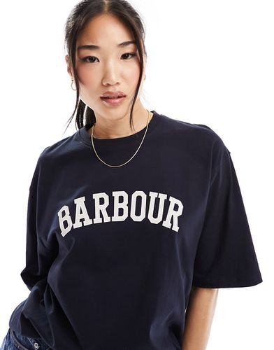 Northburn - T-shirt coupe boyfriend à logo - Bleu marine - Barbour - Modalova
