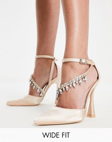 Be Mine - Isadora - Chaussures larges à talon avec détail ornementé - Blush - Be Mine Wide Fit - Modalova