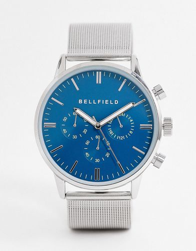 Montre avec bracelet en maille en acier inoxydable et cadran bleu - Bellfield - Modalova