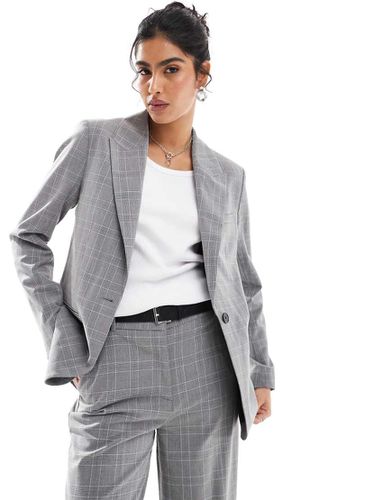 Blazer d'ensemble oversize coupe masculine à carreaux - Bershka - Modalova