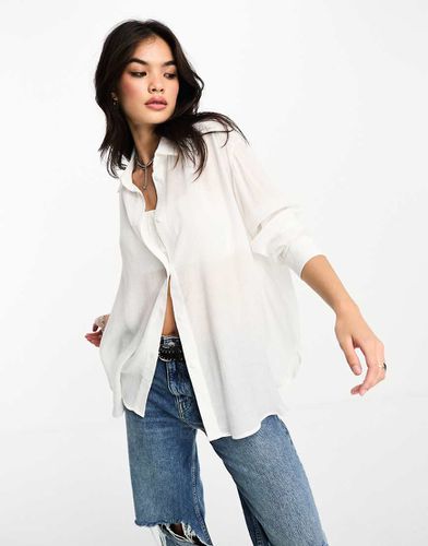 Chemise d'ensemble oversize en coton - Bershka - Modalova