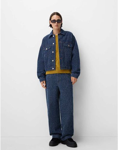 Collection - Jean d'ensemble en denim texturé - Bershka - Modalova