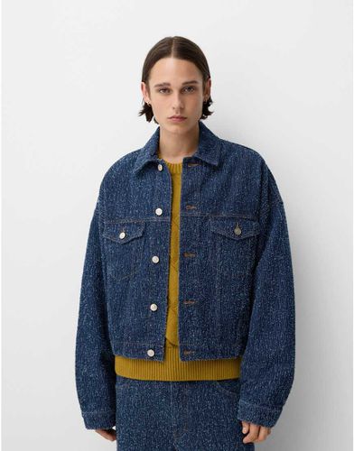 Collection - Veste d'ensemble en jean texturé - Bershka - Modalova