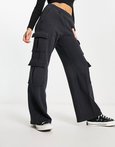 Pantalon de survêtement cargo large - délavé - Bershka - Modalova