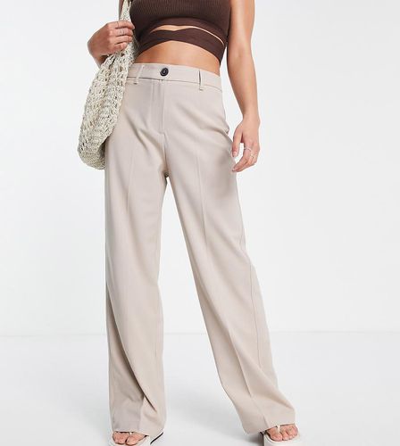 Petite - Pantalon large ajusté coupe dad ample - Taupe - Bershka - Modalova