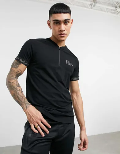 Bershka - Polo moulant - Noir - Bershka - Modalova