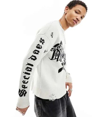 Pull en maille imprimé No Return - Bershka - Modalova