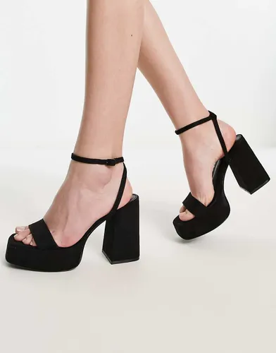 Sandales chunky à semelle plateforme - Noir - Bershka - Modalova