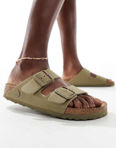 Arizona - Sandales en similicuir et en toile - Kaki - Birkenstock - Modalova