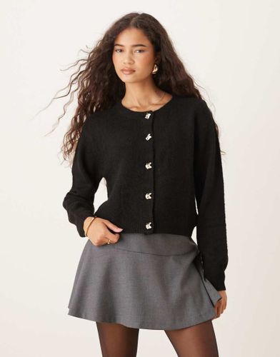 Gilet  col ras de cou avec boutons contrastants - Brave Soul - Modalova