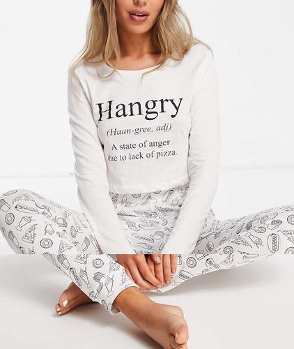 Hangry - Ensemble de pyjama long - Noir et - Brave Soul - Modalova