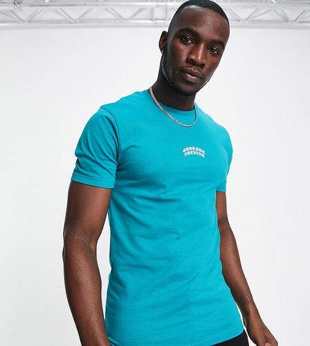Tall - T-shirt à logo imprimé au centre - Turquoise - Good For Nothing - Modalova