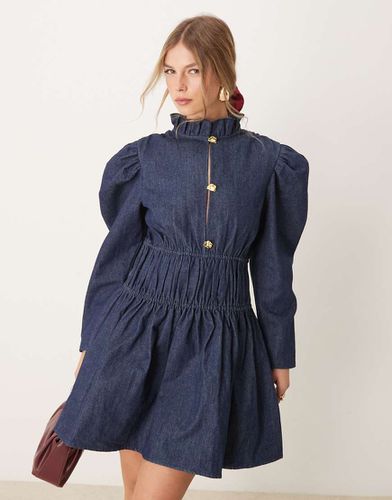 Robe courte en jean - indigo - Ghospell - Modalova