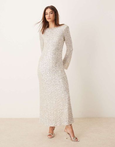 Robe longue à sequins avec dos nu - Gina Tricot - Modalova