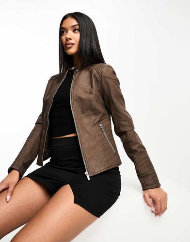 Veste de moto ajustée en imitation cuir - Glamorous - Modalova