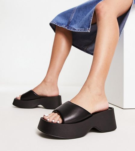 Sandales à semelle plateforme - Noir - Glamorous Wide Fit - Modalova