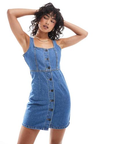 Robe boutonnée courte en denim - Don't Think Twice - Modalova