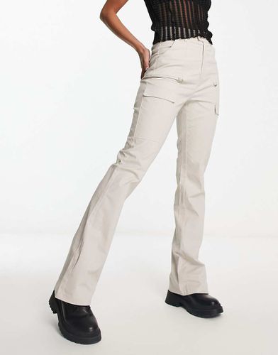 Pantalon cargo évasé - Taupe - Daisy Street - Modalova