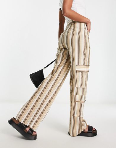 Pantalon cargo en lin à rayures style années 2000 - Daisy Street - Modalova