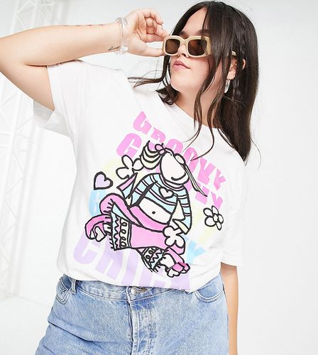 T-shirt oversize à imprimé Groovy Chick - Daisy Street Plus - Modalova