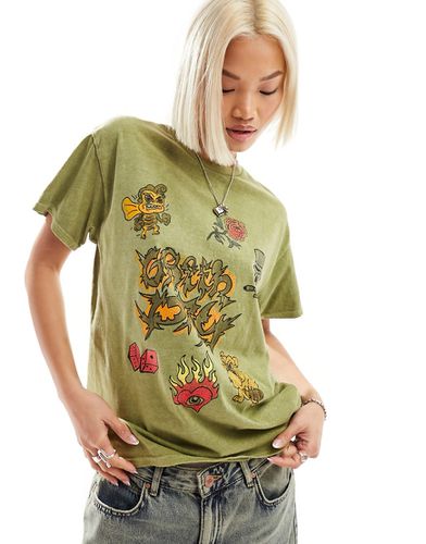 T-shirt oversize à motif Green Day - délavé - Daisy Street - Modalova