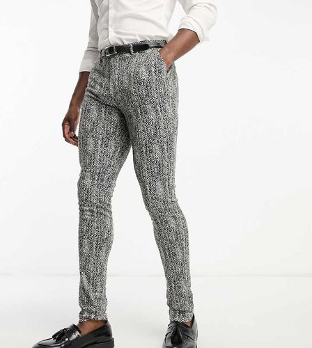 Tall - Pantalon de costume skinny à chevrons - Devils Advocate - Modalova