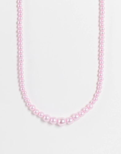 Collier de perles fantaisie de tailles différentes - Designb London - Modalova