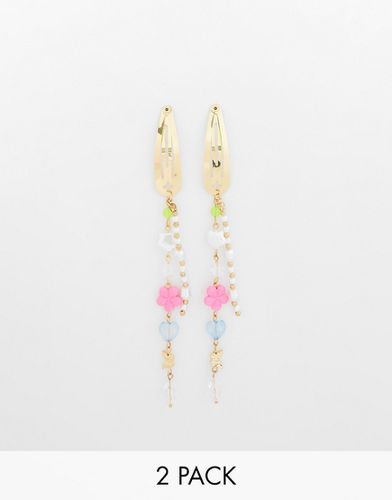 Lot de 2 barrettes avec perles - DesignB London - Modalova