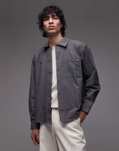 Lima - Chemise oversize  rayures fines - fonc - Dickies - Modalova