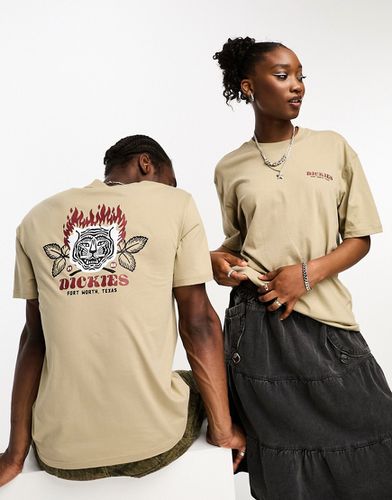 Rich Creek - T-shirt avec imprimé tigre au dos - Kaki - Dickies - Modalova