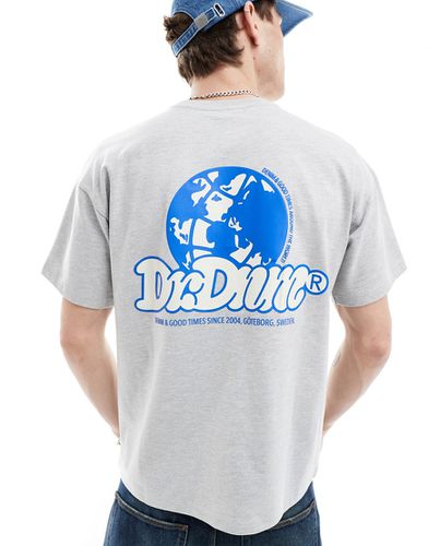 Trooper - T-shirt décontracté avec imprimé Around The World au dos - clair chiné - Dr Denim - Modalova