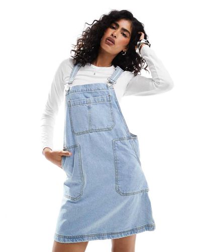 DTT - Lucine - Robe chasuble en jean avec poches - Bleu clair - Don't Think Twice - Modalova