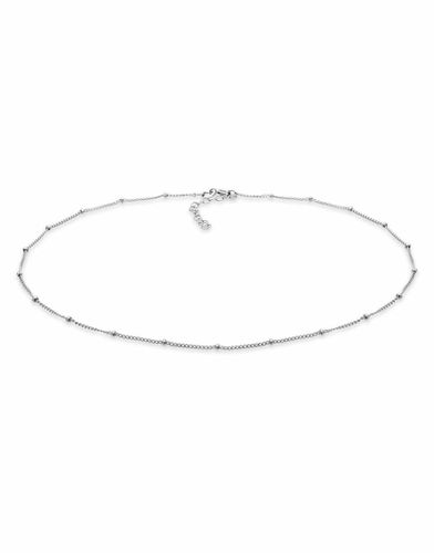 Collier ras de cou basique épuré en argent massif 925 et petites boules - Elli - Modalova