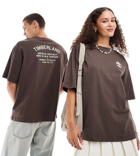 Exclusivité ASOS - T-shirt oversize à logo - Marron - Timberland - Modalova