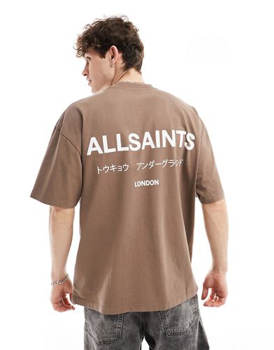 Exclusivité ASOS - - Underground - T-shirt oversize - Marron - Allsaints - Modalova