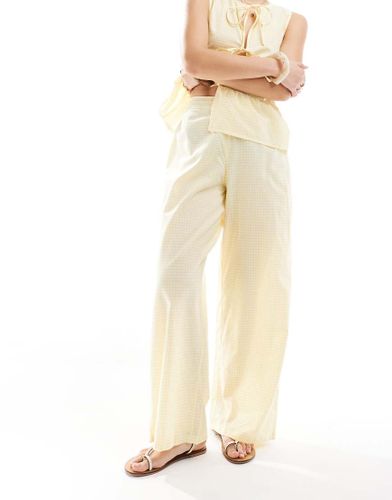 Exclusivit - Pantalon de plage  carreaux vichy - Esme - Modalova
